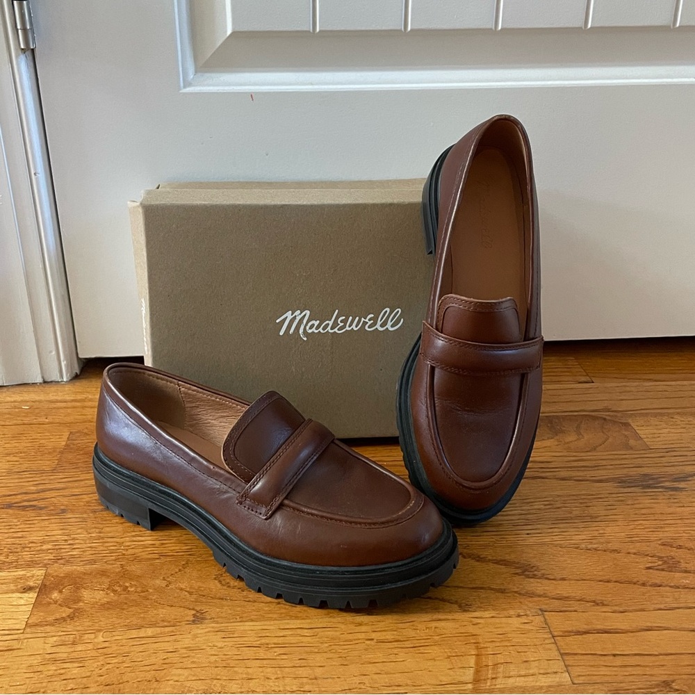 NWT Madewell Bradley Lug Sole Loafers, size 8.5